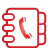 Basic, Book, red, Address Crimson icon