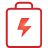 Battery, Basic, red Crimson icon