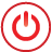 Basic, power, red, button Crimson icon