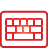 Keyboard, red, Basic Crimson icon