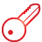 red, Key, Basic Black icon