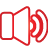 speaker, red, Basic Crimson icon