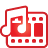video, Basic, music, red Crimson icon