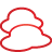 Basic, weather, Clouds, red Crimson icon