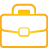 Briefcase, Basic, yellow Orange icon