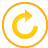 yellow, Basic, rotate, button, Cw Orange icon