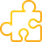 Puzzle, Basic, yellow Orange icon