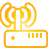 Basic, wireless, router, yellow Orange icon