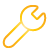 Wrench, yellow, Basic Black icon