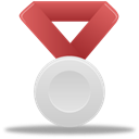 silver, metal, red Black icon