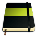 Moleskine, green Black icon