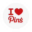 round, pinterest, Ilovepins WhiteSmoke icon