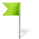 chartreuse, Left, marker, base, flag, Map Black icon