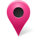 Map, pink, marker, outside, base Black icon