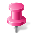pink, pin, base, Map, marker, push, Workspace Black icon