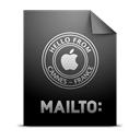 mailto, location Black icon