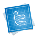 Blueprint, Social, twitter Black icon