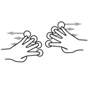 Four, Split, Finger, Gestureworks Black icon