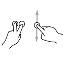 Gestureworks, plus, precise, two, Finger, tilt Black icon