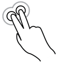 two, Gestureworks, Finger, double, tap Black icon