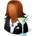 Bartender, Female Black icon