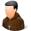 Catholic monk Black icon