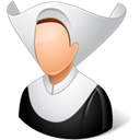 Catholic, nun Black icon