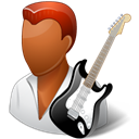 Dark, male, Guitarist Black icon