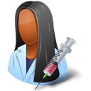 Dark, immunologist, Female Black icon