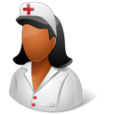 Nurse, Female Black icon