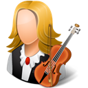 Female, Musician Black icon