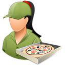 pizzadeliveryman, Female Black icon