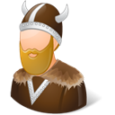 male, viking Black icon