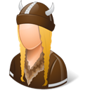 viking, Female Black icon