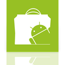 Android, market, Mirror YellowGreen icon