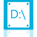 d, Mirror DarkTurquoise icon
