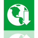 Mirror, manager, internet, download ForestGreen icon