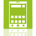smartphone, Android, Mirror YellowGreen icon