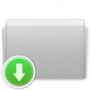 Folder, drop, Graphite Silver icon