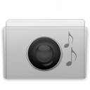 music, Folder, Graphite Silver icon