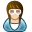 hipster, Female Teal icon