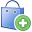 Add, shoppingbag CornflowerBlue icon