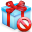 delete, giftbox SkyBlue icon