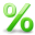 Percent LimeGreen icon