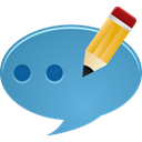 Comment, Edit SteelBlue icon