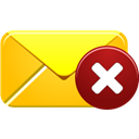 delete, Email Gold icon