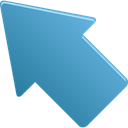Upleft SteelBlue icon