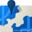 B, Map, pin, with DodgerBlue icon
