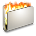 fire, Burn, Folder Black icon