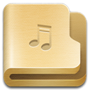 music, Folder Khaki icon